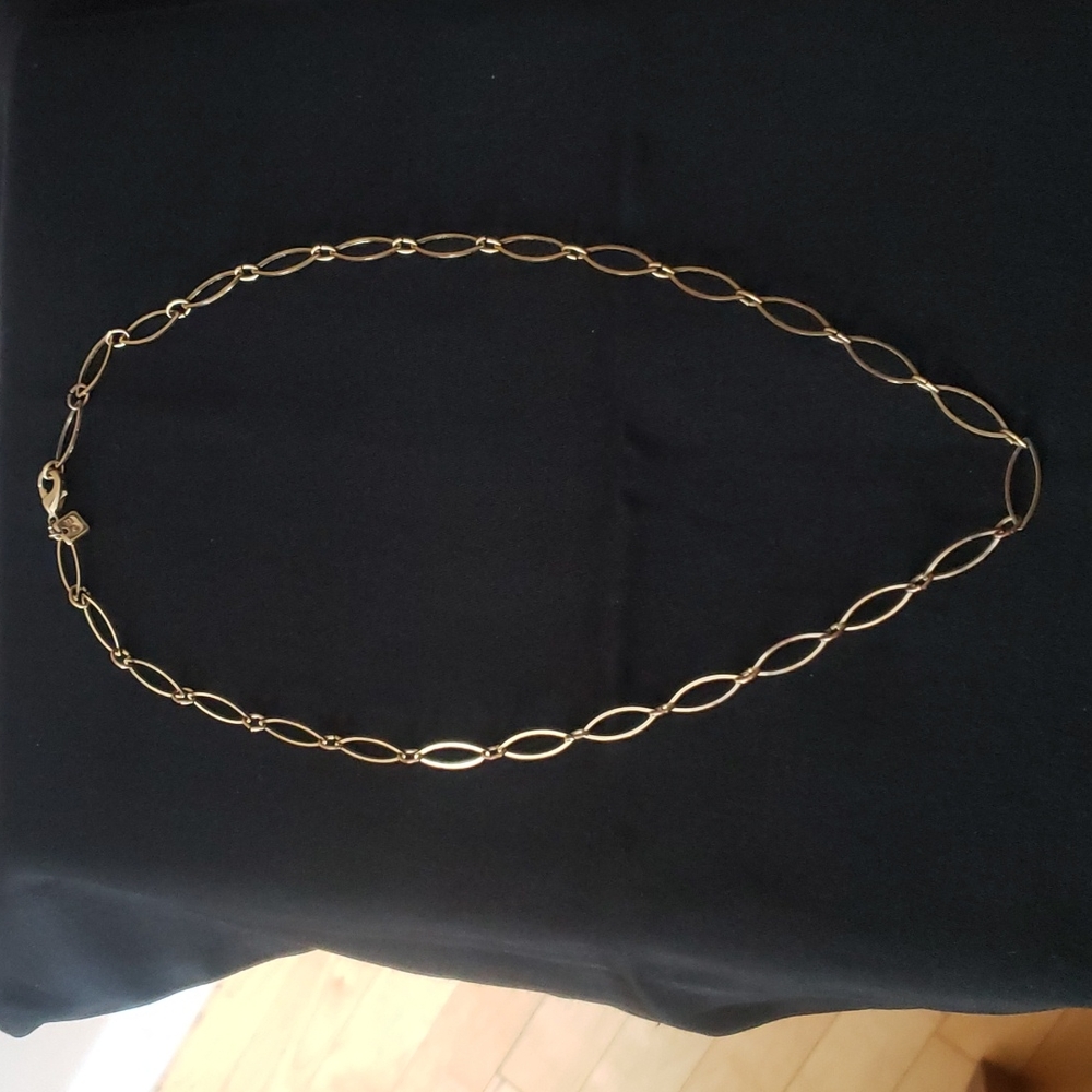 Vintage Delicate Gold Tone Chain Necklace